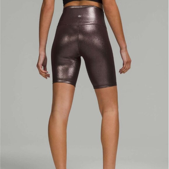 Lululemon Align High Rise Shine Shorts Espresso Sparkle, 6 - Picture 4 of 9